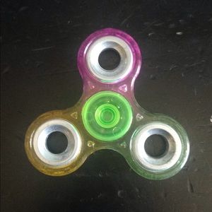 Fidget Spinner, Yellow Pink Green